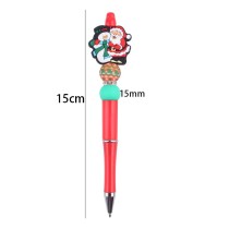 Christmas style Santa Claus silicone bead pen cute and creative multifunctional ballpoint pen