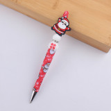 Christmas style Santa Claus silicone bead pen cute and creative multifunctional ballpoint pen