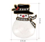 Christmas Snowman Drip Oil Water Diamond Broocht