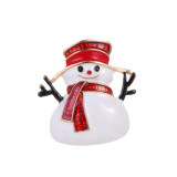 Christmas Snowman Drip Oil Brooch