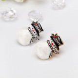 Christmas Snowman Drip Oil Water Diamond Broocht