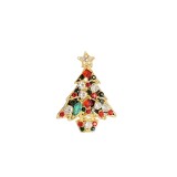 Christmas cute and funny Christmas tree bell boots snowflake holiday brooch