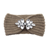 Headwear headband, butterfly tie headband, knitted headband, warm yarn, rhinestone headband