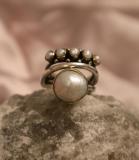 Creative Pearl Opening Fashion Diamond Set Ring