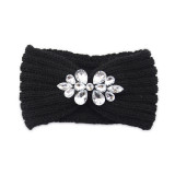 Headwear headband, butterfly tie headband, knitted headband, warm yarn, rhinestone headband