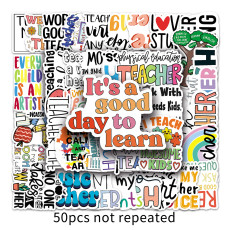 50 Teacher Graffiti Personalized Inspirational English Decorations Guitar Phone Case Waterproof Wholesale Luggage Waterproof Stickers