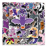 50 Bat Graffiti Personalized Cartoon Halloween DIY Water Cup Luggage Waterproof Stickers