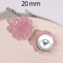 20MM flower Resin snap button charms