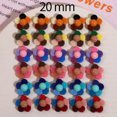 20MM flower Resin snap button charms