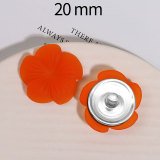 20MM flower Resin snap button charms