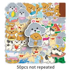 50 Teddy Dog Graffiti Stickers, Personalized Cartoon Cute Dog Decoration, Mobile Phone Cases, Water Cups, Waterproof Stickers