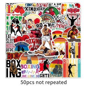 50 Boxing Sports Graffiti Stickers, Personalized Cartoon Sports Decoration, Water Cups, Luggage, Skateboarding, Waterproof Stickers