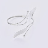 Exaggerated Hand Ornament Metal Leaf Arm Ring Arm Ornament Fashion Texture Bracelet