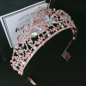 Alloy Crystal Crown Wedding Ball Party Bridal Crown