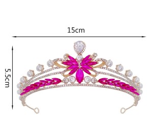 Alloy Crystal Crown Wedding Ball Party Bridal Crown