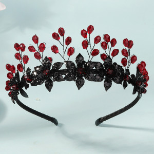 Halloween Alloy Crystal Crown Wedding Ball Party Bridal Crown