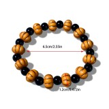 Halloween Pumpkin Skull Beaded Bracelet