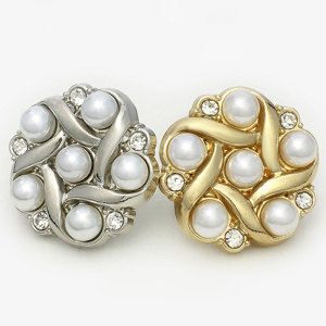 20MM Metal  Pearl snap button charms