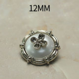 12MM Metal  flower snap button charms