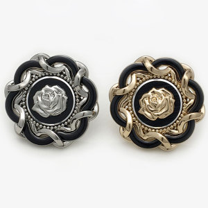 20MM Metal  rose snap button charms