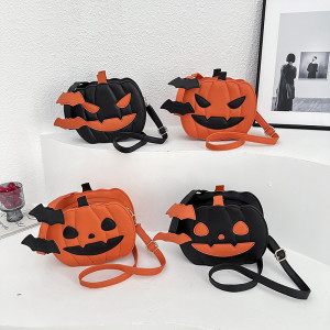 Halloween funny pumpkin bag, fashionable and versatile single shoulder crossbody bag