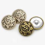 20MM Patterned totem metal snap button charms