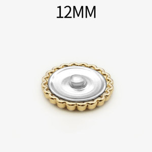 12MM Pearl Rose Metal snap button charms