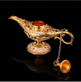 Aladdin's Magic Lamp, Russian Wishing Lamp, One Thousand and One Nights Blessings, Southeast Asian Style Handicraft Ornament in the Living Room