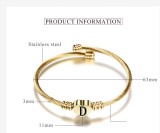 26 letter stainless steel bracelet titanium steel love letter bracelet open ladies  bracelet