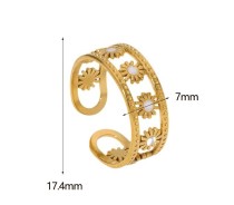 Stainless steel flower oil dripping open ring