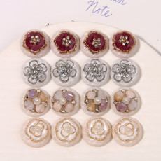 20MM flower Resin snap button charms