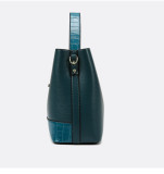 Handbag Fashion Soft Leather Shoulder Bucket Bag 3-Piece Set