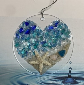 Sea Glass Suncatcher Beach Romantic Acrylic Christmas Flat Home Decoration