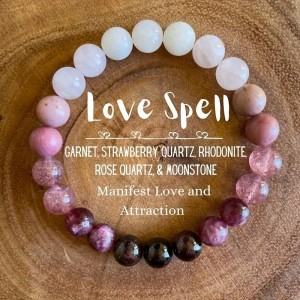 Love Bracelet Natural Garnet Strawberry Crystal Red Wood Grain Gemstone Bracelet