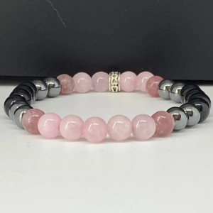 Natural Pink Crystal Ruby Obsidian Fashion Bracelet