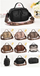 Handheld Fashion Single Shoulder Crossbody Bag Leather Large Bag