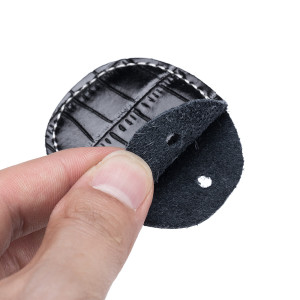 Genuine leather keychain mini rectangular droplet shaped protective cover, access card cover, guitar paddle cover