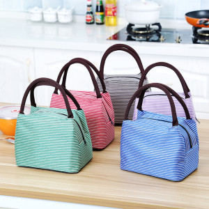 Lunch box bag, hand-held lunch, thick aluminum foil, hand-held bento bag, rice box bag, bento box box, rice canvas insulation bag