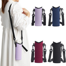 Insulated portable cup cover, crossbody, outdoor sports water bottle bag, thickened diving material water bottle cover