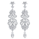 Elegant luxury earrings with diamond studded earrings for brides' wedding earrings