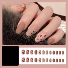 Handmade wearable nail art with silver glitter butterfly nail patches and wearable nail patches (including glue)