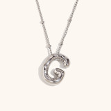 Stainless steel party balloon English pendant necklace