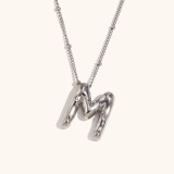 Stainless steel party balloon English pendant necklace