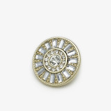 20MM rhinestone metal silver plated snap charms