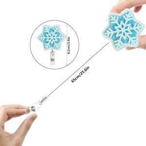 Acrylic Christmas DIY Fun Badge Expansion Clip Badge Reel ID holder