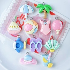 Bright summer vacation beach series pendant DIY resin accessories pendant pendant pendant keychain decoration