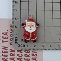 DIY Jewelry Accessories Bright Resin Christmas Series Pendant Santa Claus Bell Keychain Pendant