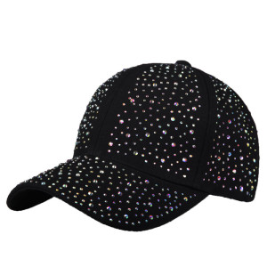 Stick diamond hat,  colorful rhinestone baseball cap, fashionable duckbill cap