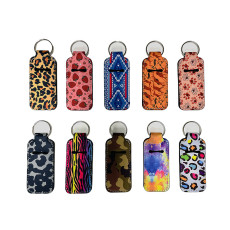 Lipstick cover heat transfer diving material lipstick cover key chain pendant