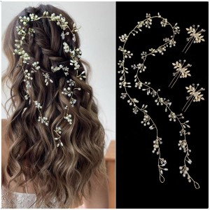 Bridal Headwear Handmade Pearl Hair Strap Wedding Style Wedding Dress Accessories Crystal Hair Strap